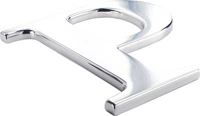 flat cut metal letter stainless steel