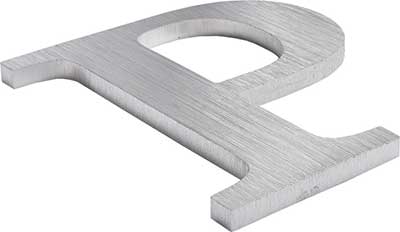 Cast metal letter stainless steel