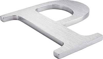 Cast metal letter stainless steel