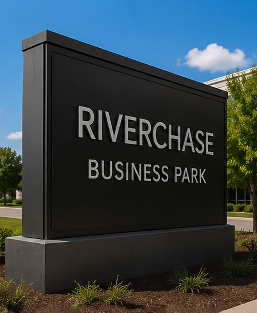 custom monument sign commercial property identification