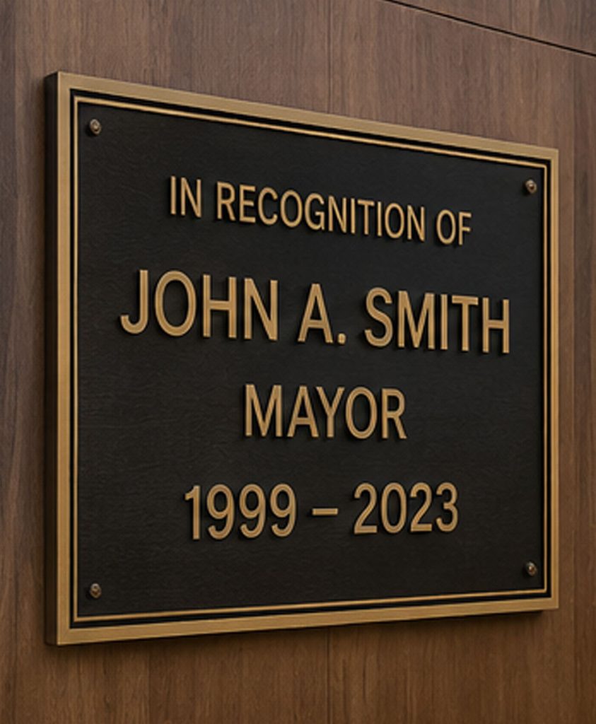 custom recognition plaque dedication signage