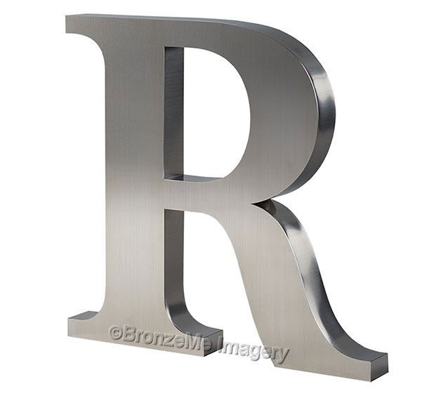 flat cut stainless steel letter